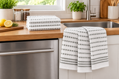Ellen Tracy 6-12 Pack Cotton Kitchen Towels 18" x 28"