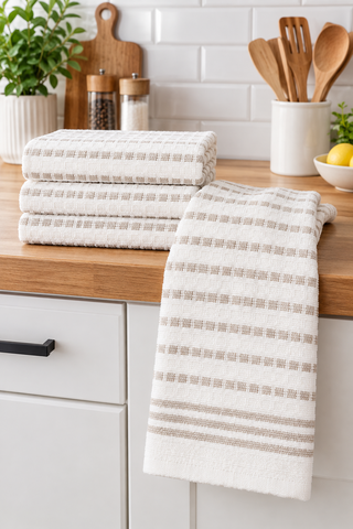 Ellen Tracy 6-12 Pack Cotton Kitchen Towels 18" x 28"