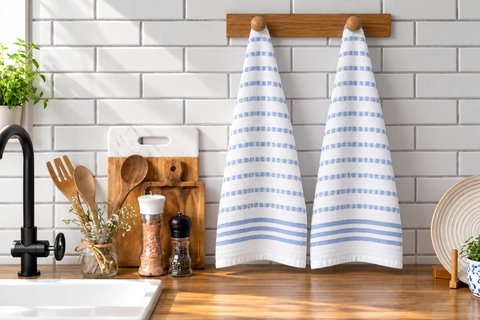 Ellen Tracy 6-12 Pack Cotton Kitchen Towels 18" x 28"