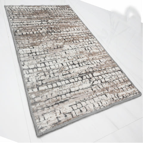 Bibb Home Washable Flannel Printed Accent Rug with Latex Back 1-2-Pack 20x30