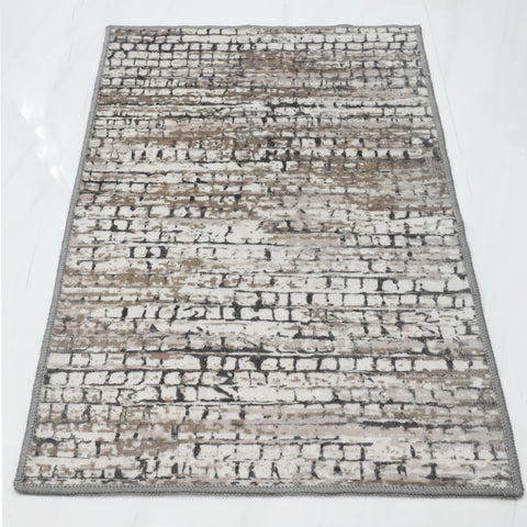 Bibb Home Washable Flannel Printed Accent Rug with Latex Back 1-2-Pack 20x30