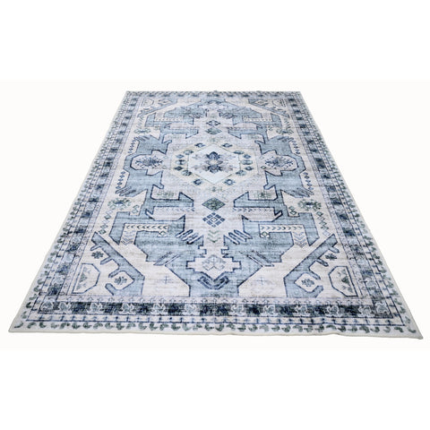 Bibb Home Washable Flannel Printed Accent Rug with Latex Back 1-2-Pack 20x30