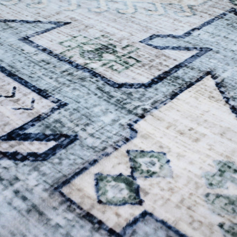 Bibb Home Washable Flannel Printed Accent Rug with Latex Back 1-2-Pack 20x30