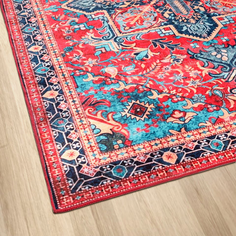 Kathy Ireland Soft Brushed Flannel Washable Rug with Latex Back