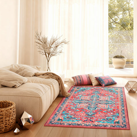 Kathy Ireland Soft Brushed Flannel Washable Rug with Latex Back