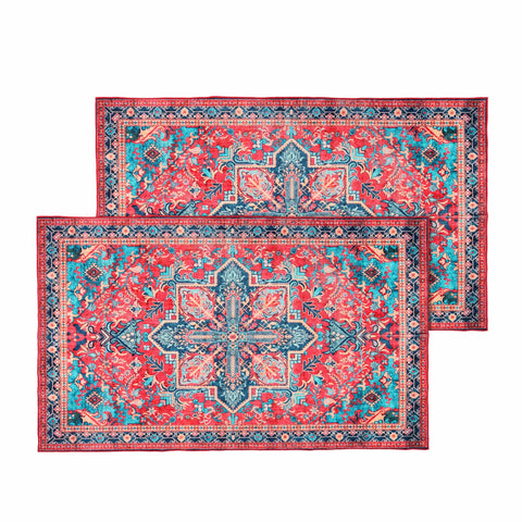 Kathy Ireland Soft Brushed Flannel Washable Rug with Latex Back