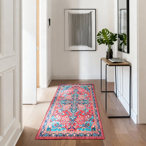 Kathy Ireland Soft Brushed Flannel Washable Rug with Latex Back