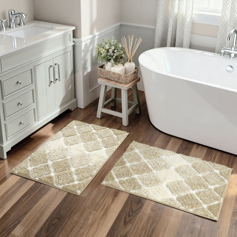 Kona Collection Spa Luxury Oversized Microfiber Bath Mats