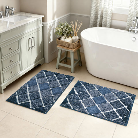 Kona Collection Spa Luxury Oversized Microfiber Bath Mats