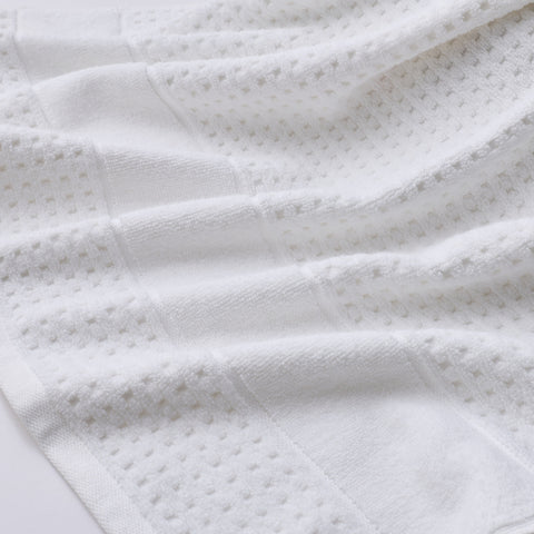 Kathy Ireland Waffle Textured Zero Twist Cotton Bath Towel Set