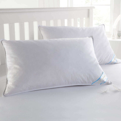 Side View of 4 Pack Feather Cotton Pillow Set