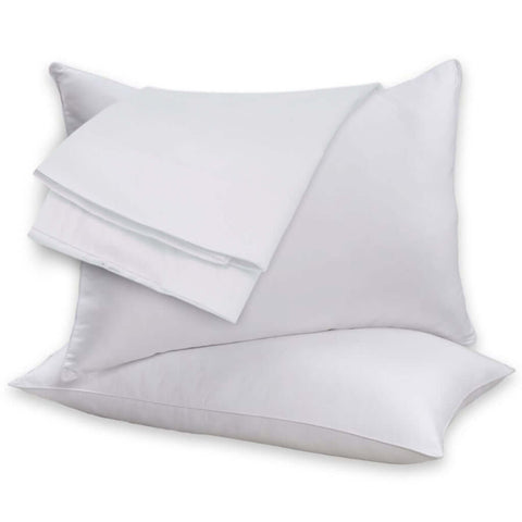 Front View of 2 Pack Feather Cotton Pillow Set