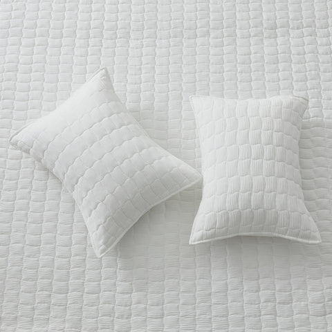 3-Piece Seersucker Textured Quilt & Sham Set