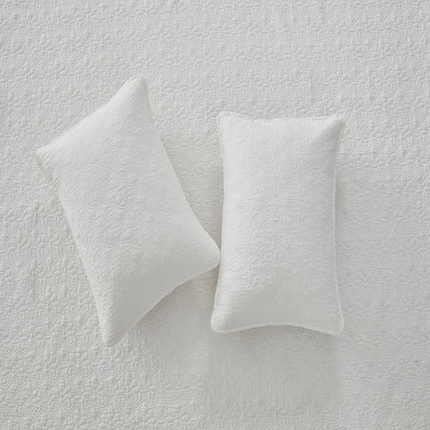 Patina Vie 3 Piece 100% Cotton Stitched Embroidered Quilt Set