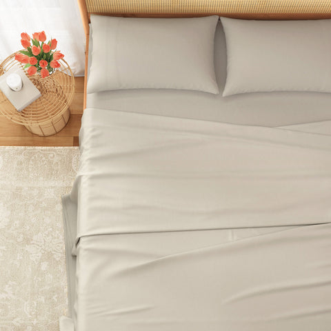 Patina Vie Maison Pre-Washed Microfiber Ultra-Soft Solid Bed Sheet Set