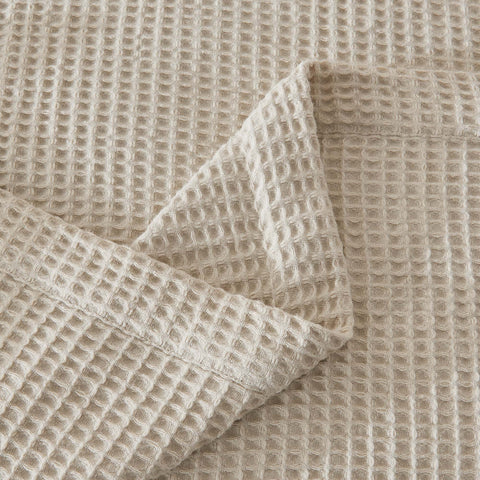 Patina Vie Maison 100% Cotton All-Season Waffle Weave Knit Throw Blanket