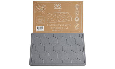 Bibb Home Diatomaceous Earth Stone Bath Mat