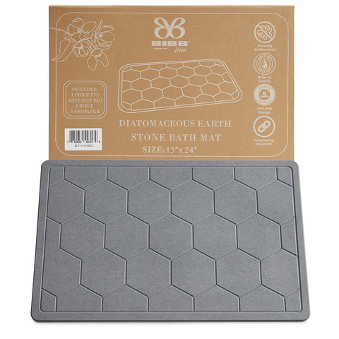 Bibb Home Diatomaceous Earth Stone Bath Mat