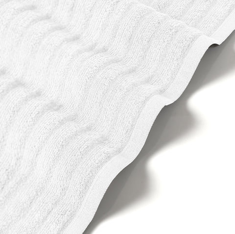 Bibb Home 6 Piece Ribbed Egyptian Cotton Towel Set