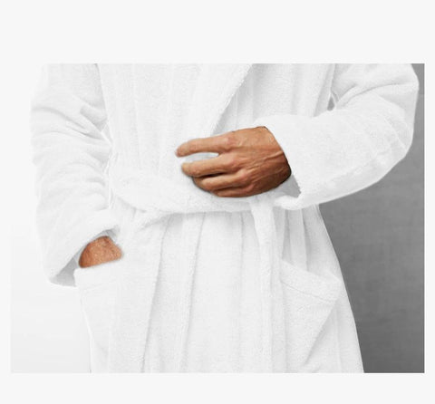 Terry Bathrobe and Slipper Set -100% Cotton Unisex Bathrobes for Men and Women