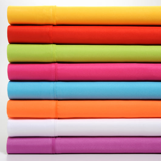 Premier Colorful Collection Soft Super Bright Microfiber Sheets 4 Piece Set - 8 Hot Colors